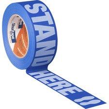 Duck STAND HERE Floor Marking Tape 60 yd Length x 1.88" Width - Blue/ - 1 Roll