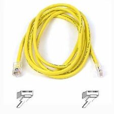 Belkin Cat6 Snagless Patch Cable, 8 Feet Yellow 8 ft Category 6 Network Cable for Network Device, VoIP Device - First End: 1 x RJ-45 Network - Male - Second End: 1 x RJ-45 Network - Male - Patch Cable - Gold Plated Connector - 24 AWG - Yellow - 1 Each