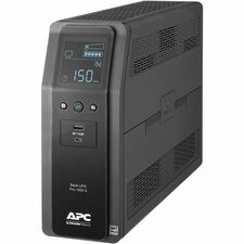 APC by Schneider Electric Back UPS PRO 1500VA Line Interactive Tower UPS Tower - AVR - 16 Hour Recharge - 4.10 Minute Stand-by - 120 V Input - 120 V AC Output - Sine Wave - 4 x NEMA 5-15R Surge, 6 x NEMA 5-15R Receptacle(s) - 10 x Battery/Surge Outlet