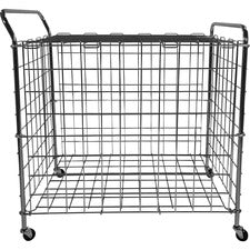 Champion Sports Portable Lockable Ball Locker 4 Casters - Steel - 39" Length x 24" Width x 40" Height - Silver, Chrome - 1 Each