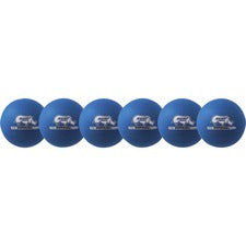 Champion Sports Rhino Skin Low Bounce Dodgeball Set 6.30" - Low Density Foam - Neon Blue - 6 / Set