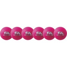Champion Sports Rhino Skin Low Bounce Dodgeball Set 6.30" - Low Density Foam - Neon Pink - 6 / Set