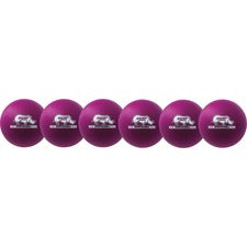 Champion Sports Rhino Skin Low Bounce Dodgeball Set 6.30" - Low Density Foam - Neon Purple - 6 / Set