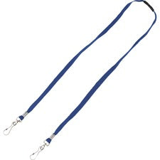 Advantus Face Mask Lanyard Adjustable - J-Hook Attachment - 30" Length - Blue - 10 / Pack