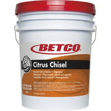 Betco Citrus Chisel Cleaner/Degreaser Concentrate - 640 fl oz (20 quart) - Citrus Scent - Heavy Duty, Butyl-free, Non-flammable, Deodorize - Orange - 1 Each