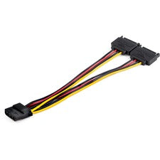 StarTech.com Splitter Cord For Power Supply, Hard Drive, DVD-ROM - 12 V DC / 9 A, 5 V DC - 5.90" Cord Length - SATA / LP4 - 1 Each