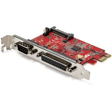 StarTech.com 1S1P Native PCI Express Serial Parallel Combo Card with 16C950 UART PCI Express 2.0 x1 - 1 x Number of Parallel Ports External - 1 x Number of Serial Ports External - 1