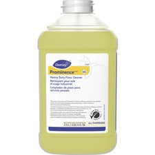 Diversey Prominence Heavy Duty Floor Cleaner 84.5 fl oz (2.6 quart) - Citrus Scent - Heavy Duty, Rinse-free, pH Neutral, Film-free - Yellow - 2 / Carton