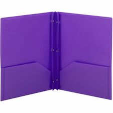 Smead Letter Fastener Folder 8 1/2" x 11" - 180 Sheets Capacity - 2 x Double Tang Fastener(s) - 2 Internal Pocket(s) - Purple - 3/Pack - 3 / Carton