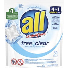 Dial All Free Clear Mightypacs Laundry Pods No-mess, Easy to Use - Clear - 39 / Pack