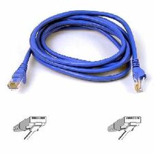Belkin Cat6 Snagless Patch Cable, 9 Feet Blue 9 ft Category 6 Network Cable for Network Device, VoIP Device - First End: 1 x RJ-45 Network - Male - Second End: 1 x RJ-45 Network - Male - Patch Cable - Gold Plated Connector - 24 AWG - Blue - 1 Each