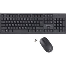 Verbatim Wireless Keyboard And Mouse USB Type A Wireless Bluetooth 2.40 GHz Keyboard - USB Type A Wireless Mouse - Optical - 1000 dpi - Multimedia Hot Key(s) - Symmetrical - AA, AAA - Compatible with Windows, Mac - 1 Each