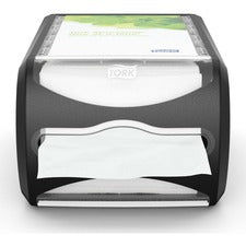 TORK Xpressnap Counter Napkin Dispenser Black N4 5.7" Height x 7.5" Width x 12.1" Depth - Plastic - Licorice - Hygienic, Durable, Easy to Clean, Window - 1 Each