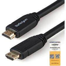 StarTech.com 10' 3m Certified HDMI 2.0 Cable w/ Gripping Connectors 4K 60Hz 9.84 ft HDMI Video Cable for Audio/Video Device, Monitor, Digital Signage Display, TV, Computer, Notebook, Home Theater System, Projector - First End: 1 x 19-pin HDMI 2.0 Digital