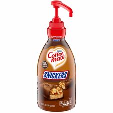 Coffee mate Snickers Liquid Concentrate Coffee Creamer - Pump Bottle Snicker Flavor - 50.70 fl oz (1.50 L)Bottle - 1 Each