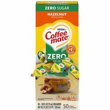 Coffee mate Sugar-Free Hazelnut Nondairy Liquid Creamer Singles Hazelnut Flavor - 0.38 fl oz (11 mL) - 50 / Box