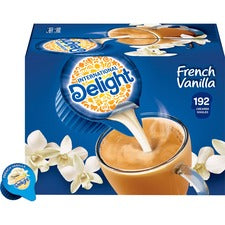 International Delight French Vanilla Liquid Creamer Singles French Vanilla Flavor - 0.50 fl oz (15 mL) - 192 / Carton
