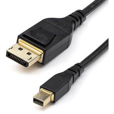 StarTech.com Mini Displayport to Displayport Cable 3.28 ft DisplayPort/Mini DisplayPort Video Cable for Audio/Video Device, Notebook, Workstation, TV, Monitor, Projector, PC, MAC, Computer, Graphics Card - First End: 1 x 20-pin DisplayPort 1.4 Digital Aud