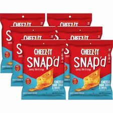 Cheez-It Snap'd Cheddar Sour Cream & Onion Crackers Cheddar Sour Cream, Onion - 6 / Carton