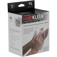 Read Right Handkleen Wipes 5" Width x 7" Length - White - 72 / Box