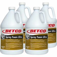 Betco Spray Foam Heavy Duty Foaming Degreaser Concentrate - 128 fl oz (4 quart) - Heavy Duty, Caustic-free, Chlorine-free, Chemical Resistant, Non-corrosive, Rinse-free, Phosphate-free - Amber - 4 / Carton