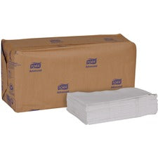 TORK Advanced Soft Minifold Dispenser Napkin 1 Ply - 13" Width x 12" Length - White - Fiber - 500/Pack - 12 / Carton
