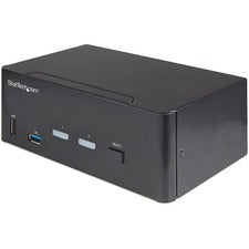 StarTech.com KVM Switch 2 Computer(s) - 1 Local User(s) - 3840 x 2160 - 10 x USB - 6 x HDMI - Desktop - TAA Compliant