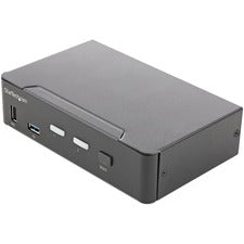 StarTech.com KVM Switch 2 Computer(s) - 1 Local User(s) - 3840 x 2160 - 9 x USB - 3 x HDMI - 1U - Desktop - TAA Compliant