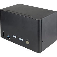 StarTech.com KVM Switch 2 Computer(s) - 1 Local User(s) - 3840 x 2160 - 8 x USB - 12 x DisplayPort - Desktop - TAA Compliant