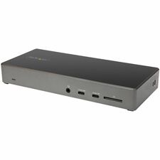 StarTech.com Docking Station for Tablet, Workstation, Monitor, Notebook - Memory Card Reader - SD - 100 W - USB 3.1 Type C - 3 Displays Supported - 4K - 4096 x 2160, 3840 x 2160, 2560 x 1440, 1920 x 1080, 1600 x 900 - 6 x USB Ports - 1 x USB 3.1 Type-C Po