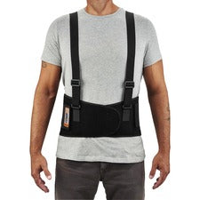 Ergodyne ProFlex 2000SF HP Back Support Brace 52" to 58" Waist Size - Black - Spandex - 1 Each