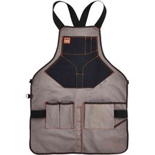 Ergodyne Arsenal 5705 Extended Canvas Tool Apron Gray - Canvas - 13 x Waist/Chest Pocket - 1 Each