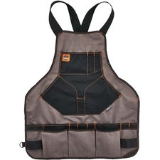 Ergodyne Arsenal 5704 22-pocket Canvas Tool Apron Gray - Canvas, Cotton - 22 x Waist/Chest Pocket - 1 Each