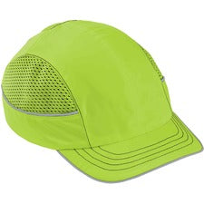 Ergodyne 8950 Bump Cap Hat Recommended for: Industrial, Mechanic, Factory, Home, Baggage Handling - Short - Bump, Scrape, Head Protection - Lime - Comfortable, Impact Resistant, Machine Washable, Removable - 1 Each