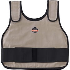 Ergodyne 6235 Standard Cooling Vest Recommended for: Indoor, Outdoor - Small/Medium - Heat Protection - Hook & Loop Closure - Cotton, Fabric - Khaki - Adjustable, Comfortable, Long Lasting, Flexible, Machine Washable - 1 Each