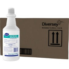 Diversey Crew Non-Acid Disinfectant Cleaner Ready-To-Use - 32 fl oz (1 quart) - Fresh Scent - Non-abrasive, Deodorize - Blue - 12 / Carton