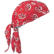 Ergodyne High-Performance Bandana Do Rag Red - Fabric - 6 / Carton