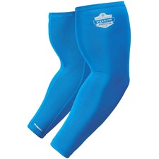 Ergodyne 6690 Cooling Arm Sleeves 16.90" Length - Blue - Fabric - Durable, Comfortable, UV Protection, Abrasion Resistant, Moisture Wicking, Anti-odor, Machine Washable, Chemical-free, Stretchable