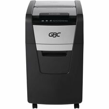 GBC AutoFeed+ Home Office Shredder, 150X, Super Cross-Cut, 150 Sheets Continuous Shredder - Super Cross Cut - 8 Per Pass - for shredding Credit Card, Paper Clip, Staples, Paper - P-4 - 30 Minute Run Time - 11.60 gal Wastebin Capacity - Black