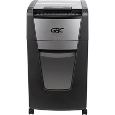 GBC AutoFeed+ Office Shredder, 300X, Super Cross-Cut, 300 Sheets Continuous Shredder - Super Cross Cut - 10 Per Pass - for shredding Credit Card, Paper Clip, Staples, Paper - P-4 - 1 Hour Run Time - 16 gal Wastebin Capacity - Black