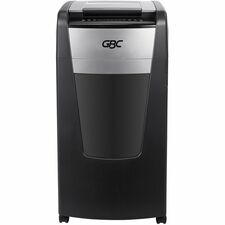 GBC AutoFeed+ Office Shredder, 600X, Super Cross-Cut, 600 Sheets Continuous Shredder - Super Cross Cut - 15 Per Pass - for shredding Credit Card, Paper Clip, Staples, Paper - P-4 - 4 Hour Run Time - 29 gal Wastebin Capacity - Black