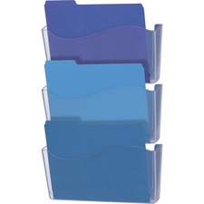 Officemate Unbreakable Wall File 6.50" Height x 13.75" Width x 3" Depth - Unbreakable - Clear - 3 / Each