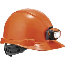 Ergodyne 8970LED Cap Style Hard Hat Recommended for: Construction, Utility, Oil & Gas, Construction, Forestry, Mining, General Purpose - Moisture, Odor, Sun, Rain, Eye, Overhead Falling Objects, Head Protection - Orange - Comfortable, Heavy Duty, Lightwei