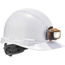 Ergodyne 8970LED Cap Style Hard Hat Recommended for: Construction, Utility, Oil & Gas, Construction, Forestry, Mining, General Purpose - Moisture, Odor, Head, Sun, Rain, Overhead Falling Objects, Eye Protection - White - Comfortable, Heavy Duty, Lightweig