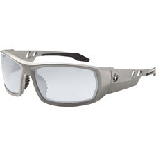 Ergodyne In/Outdoor Lens Safety Glasses Recommended for: Indoor, Outdoor, Sport, Shooting, Boating, Hunting, Fishing, Skiing, Construction, Landscaping, Carpentry - UVA, UVB, UVC, Debris, Dust Protection - Matte Gray Frame - Scratch Resistant, Durable, No