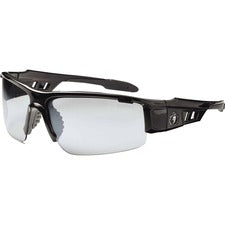 Ergodyne Dagr AF Clear Safety Glasses Recommended for: Sport, Shooting, Boating, Hunting, Fishing, Skiing, Construction, Landscaping, Carpentry, Outdoor, Indoor - UVA, UVB, UVC, Debris, Dust, Fog Protection - Clear Lens - Black Frame - Scratch Resistant,