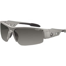 Ergodyne Dagr AF Smoke Safety Glasses Recommended for: Sport, Shooting, Boating, Hunting, Fishing, Skiing, Construction, Landscaping, Carpentry - UVA, UVB, UVC, Debris, Dust, Fog Protection - Smoke Lens - Matte Gray Frame - Scratch Resistant, Durable, Non