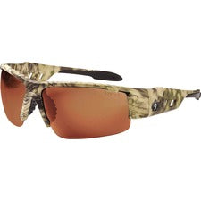 Ergodyne Dagr PZ Copper Safety Glasses Recommended for: Sport, Shooting, Boating, Hunting, Fishing, Skiing, Construction, Landscaping, Carpentry - UVA, UVB, UVC, Debris, Dust Protection - Copper Lens - Kryptek Highlander Frame - Scratch Resistant, Durable