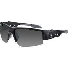 Ergodyne Dagr Smoke Lens Safety Glasses Recommended for: Sport, Shooting, Boating, Hunting, Fishing, Skiing, Landscaping, Carpentry, Construction, Oil & Gas, Mining, ... - UVA, UVB, UVC, Debris, Dust Protection - Smoke Lens - Matte Black Frame - Scratch R