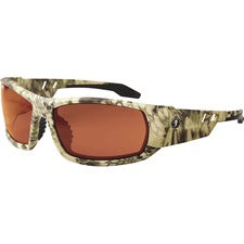 Ergodyne Odin Copper Lens Safety Glasses Recommended for: Sport, Shooting, Boating, Hunting, Fishing, Skiing, Construction, Landscaping, Carpentry - UVA, UVB, UVC, Debris, Dust Protection - Copper Lens - Kryptek Highlander Frame - Scratch Resistant, Durab
